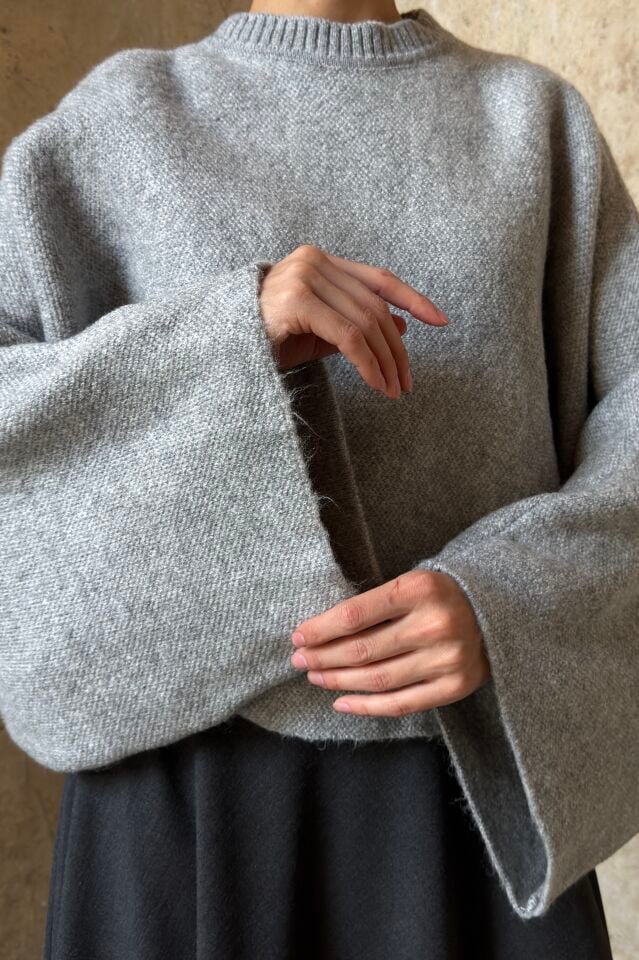 Gri Oversize Rosella Kazak