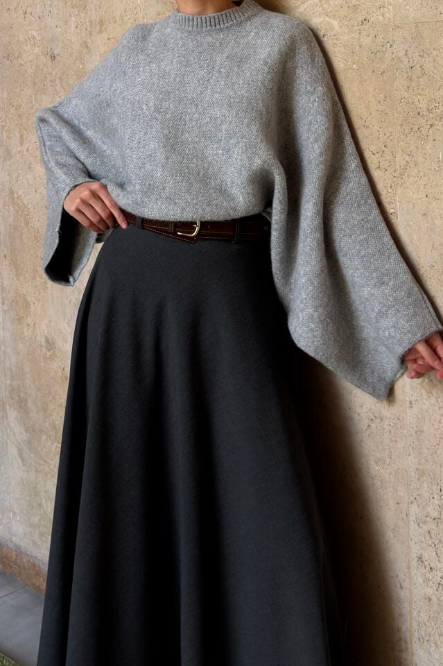 Gri Oversize Rosella Kazak