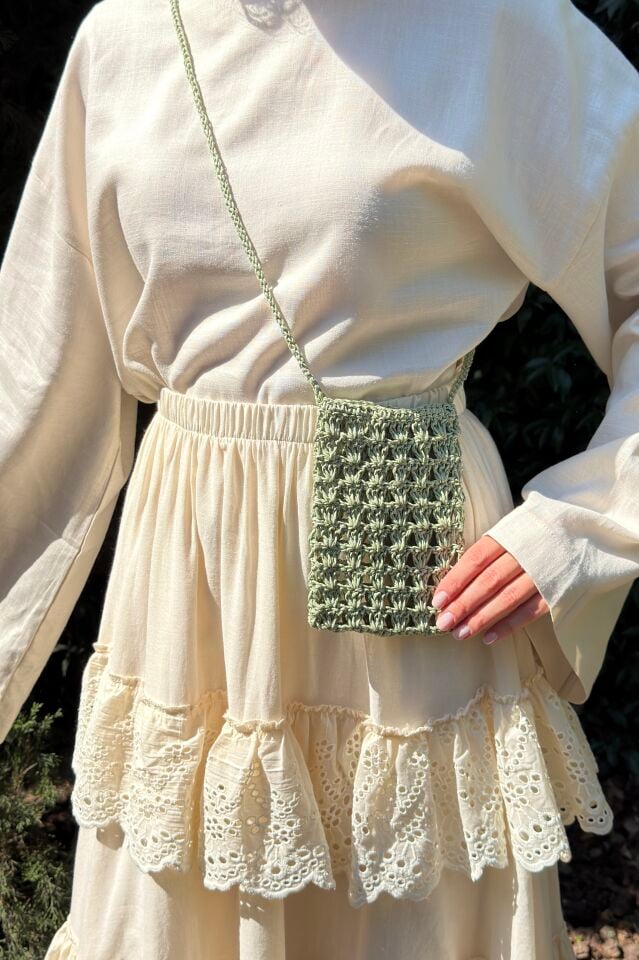 Adaçayı Nola El Yapımı Mini Çanta
