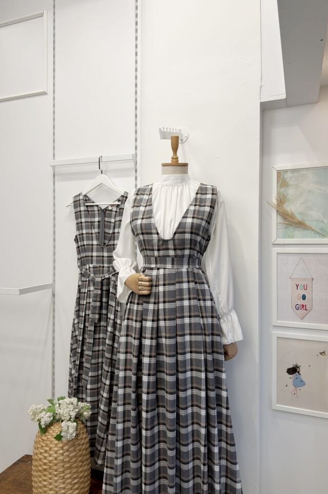 Gri Ekose Desenli Haven Jile