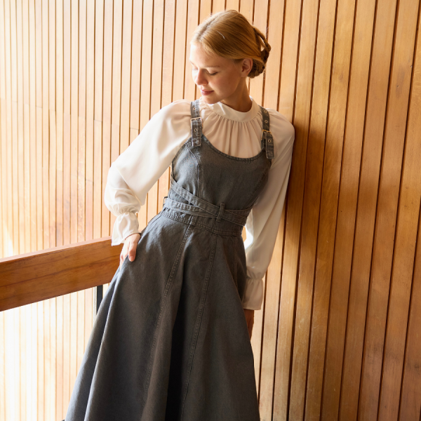 Gri Uzun Model Özel Tasarım Kot Jile X The Taste Of Things