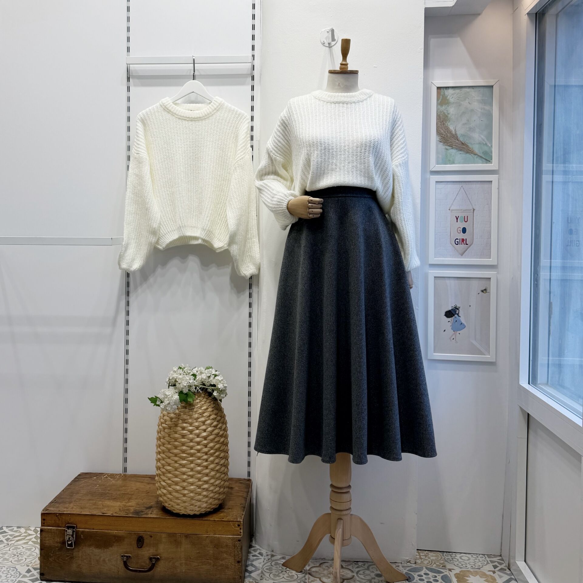 Antrasit Nayla Kaşe Etek