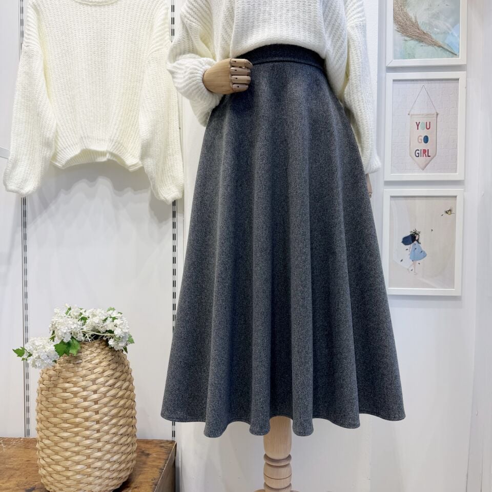 Antrasit Nayla Kaşe Etek