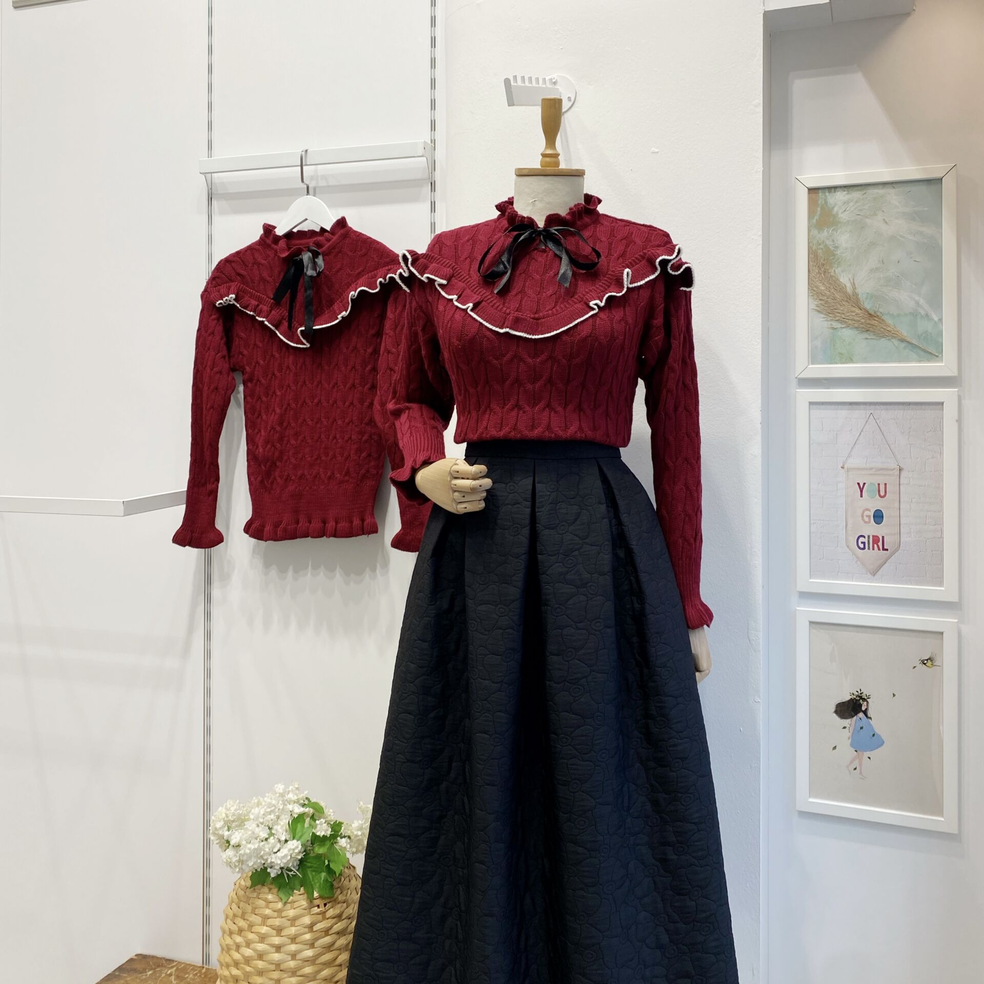 Bordo Kurdele Detaylı Kazak