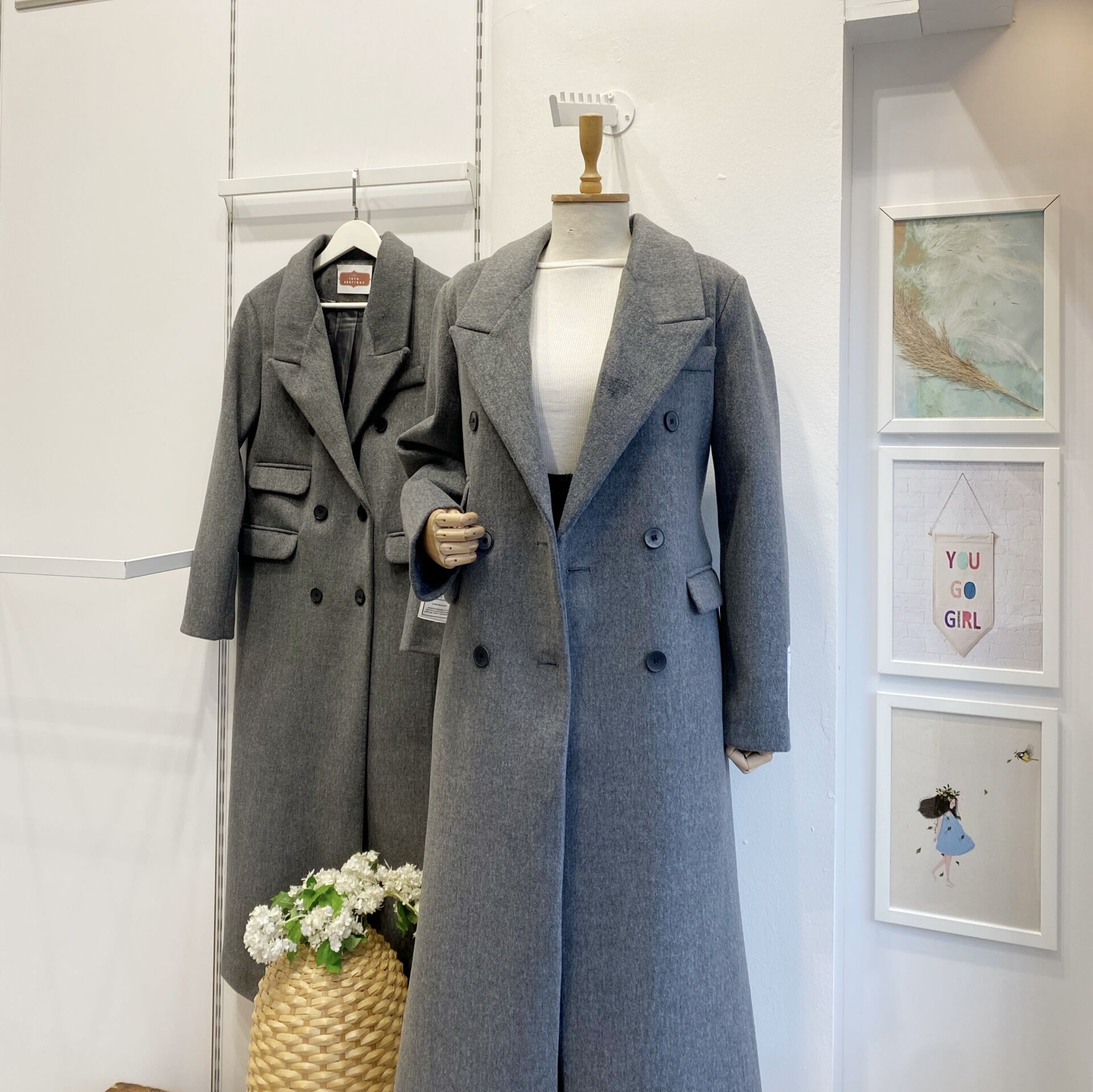 Gri Allegra Kaşe Kaban