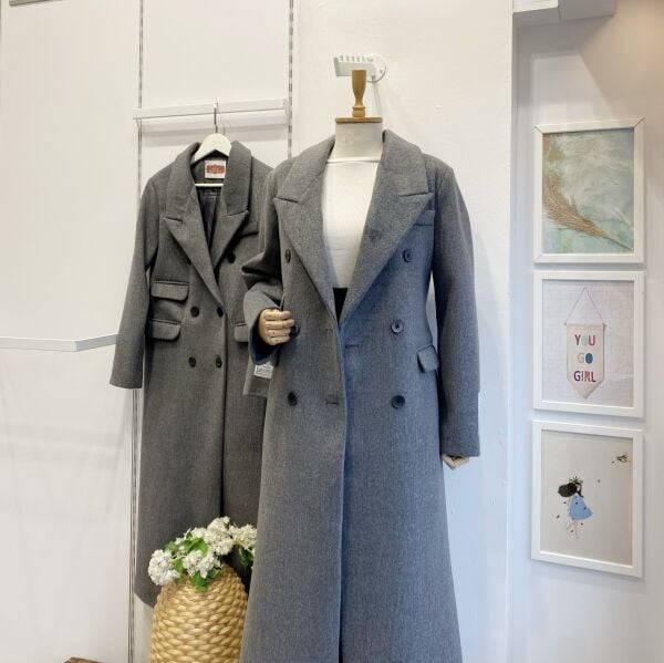 Gri Allegra Kaşe Kaban