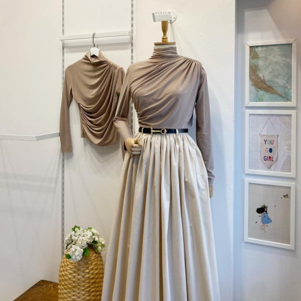 Koyu Vizon Jarse Bluz