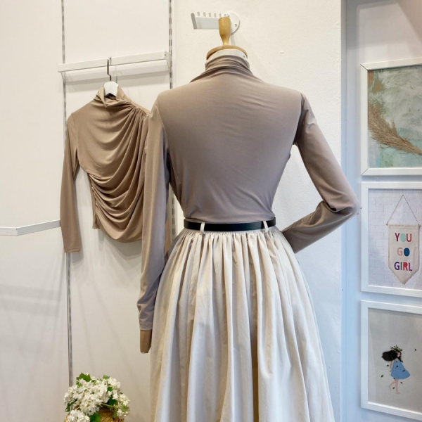 Koyu Vizon Jarse Bluz