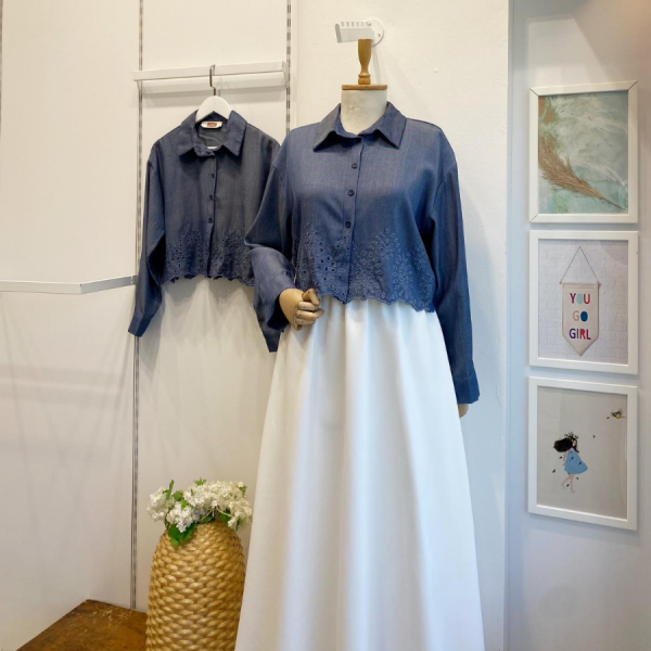 Lacivert Ucu Fistolu Gömlek