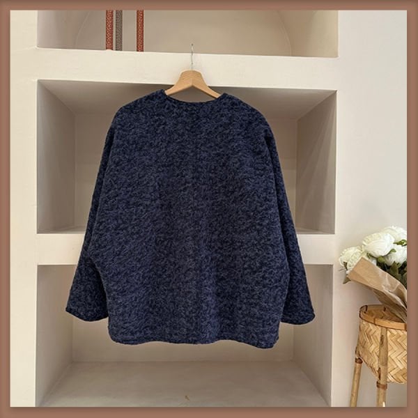 Lacivert Bağcıklı Sandel Ceket