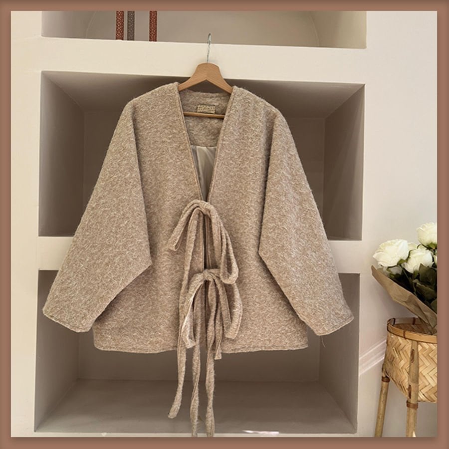 Vizon Bağcıklı Sandel Ceket