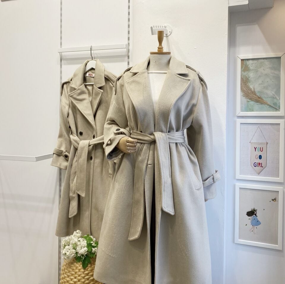 Bej Nuance Tay Tüyü Kaban