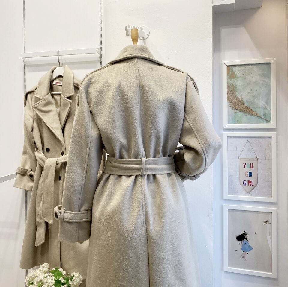 Bej Nuance Tay Tüyü Kaban