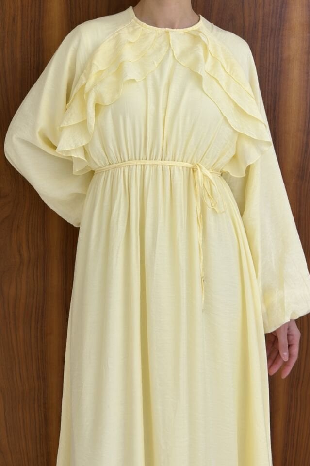 Butteryellow Arvella Şifon Volanlı Elbise