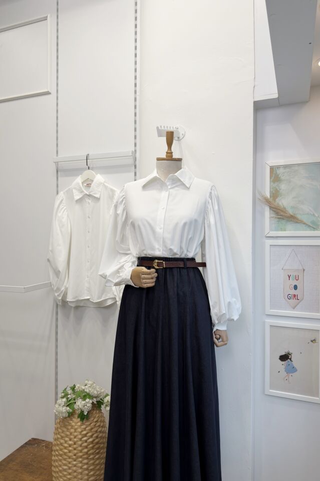 Beyaz Lily Poplin Gömlek