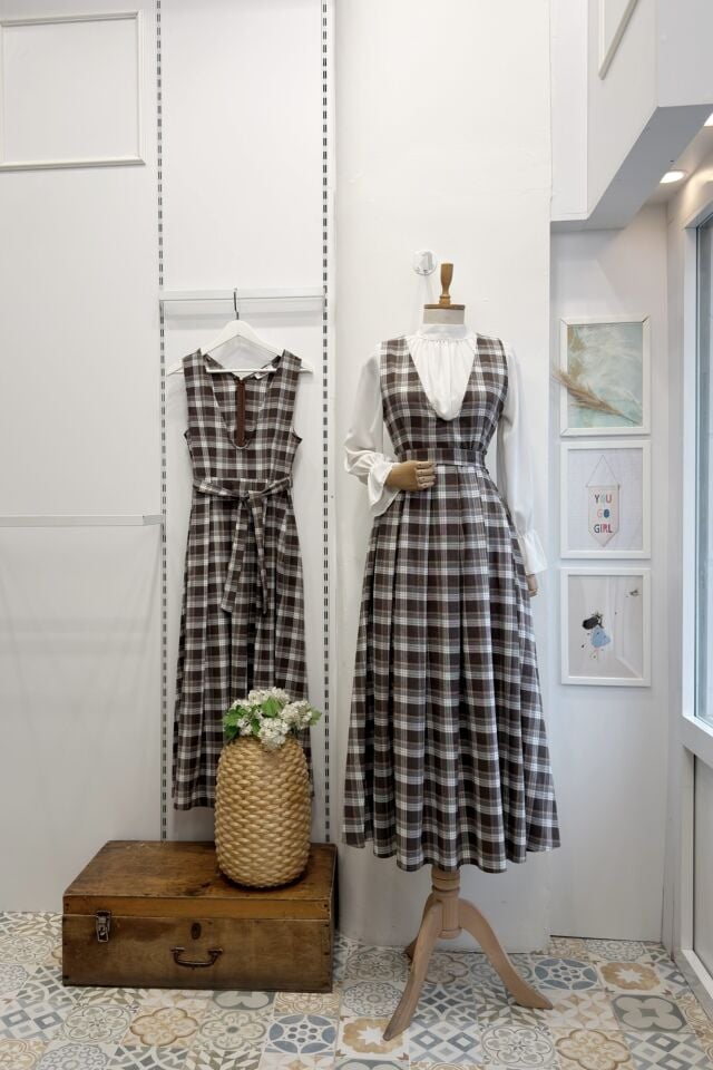 Kahverengi Ekose Desenli Haven Jile