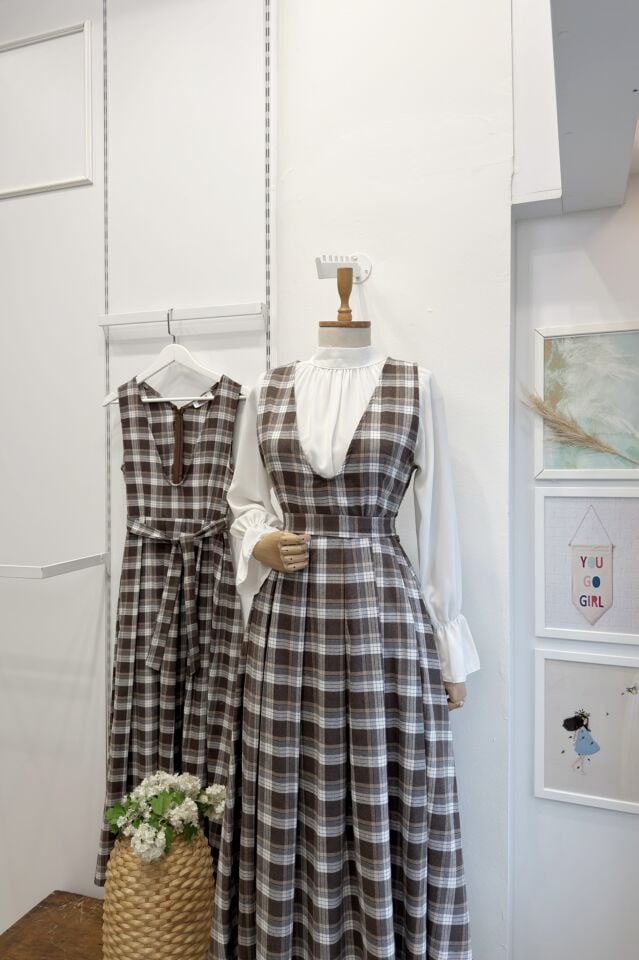 Kahverengi Ekose Desenli Haven Jile