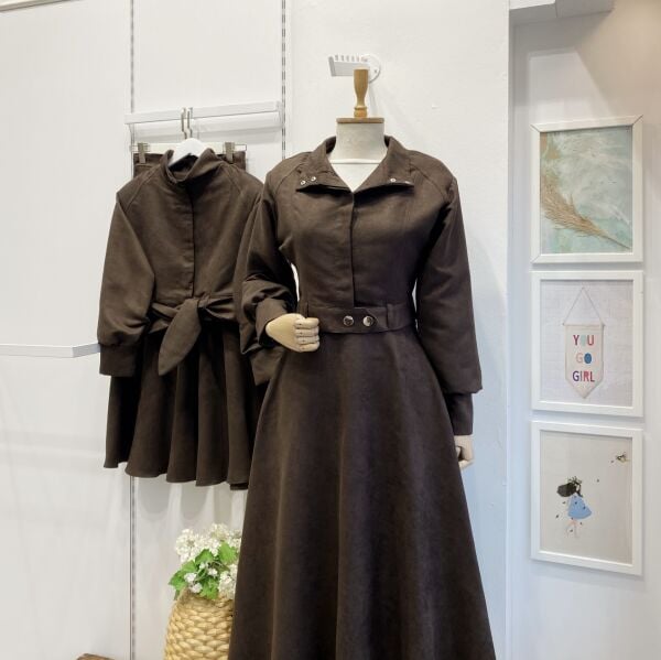 Acı Kahve Nubuk Kumaş Marigold Takım