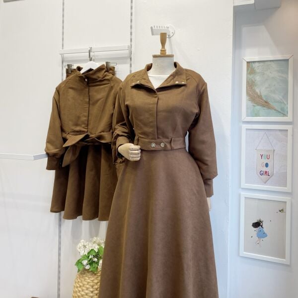 Taba Nubuk Kumaş Marigold Takım