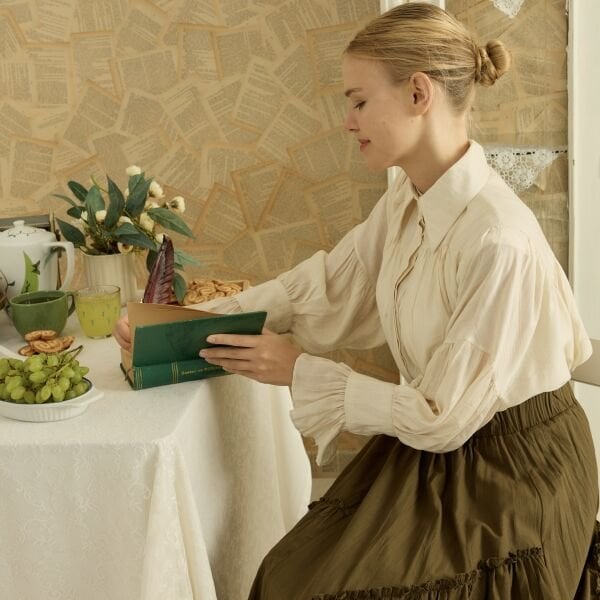 Krem Robalı Alisia Gömlek X The Taste Of Things