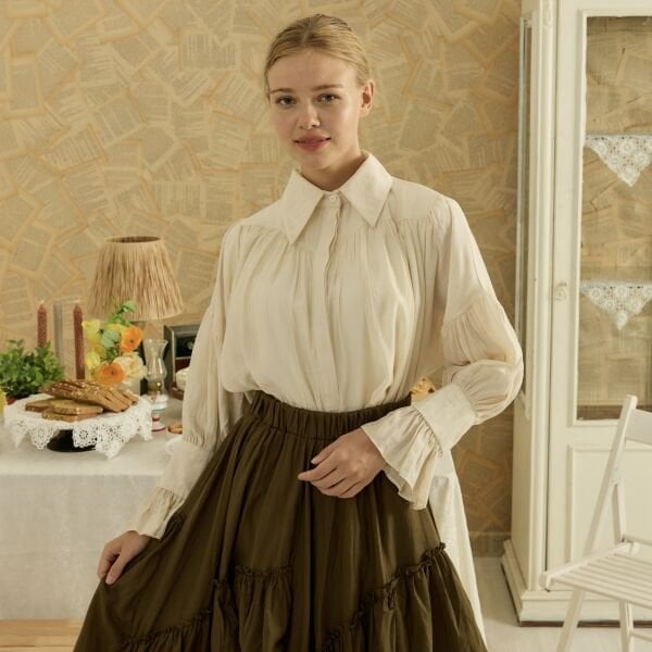 Krem Robalı Alisia Gömlek X The Taste Of Things