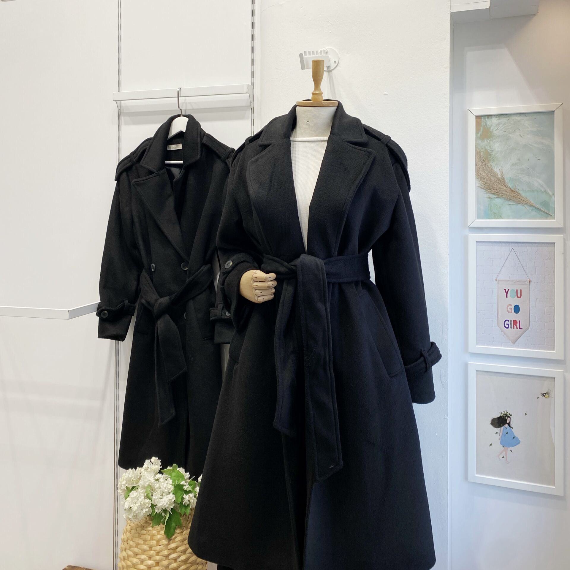 Siyah Nuance Tay Tüyü Kaban