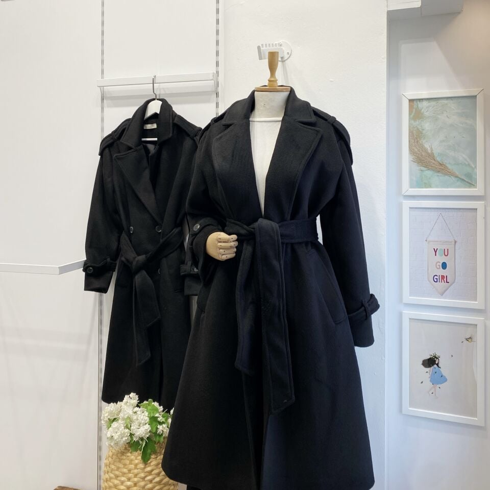 Siyah Nuance Tay Tüyü Kaban