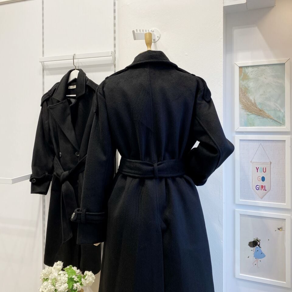 Siyah Nuance Tay Tüyü Kaban