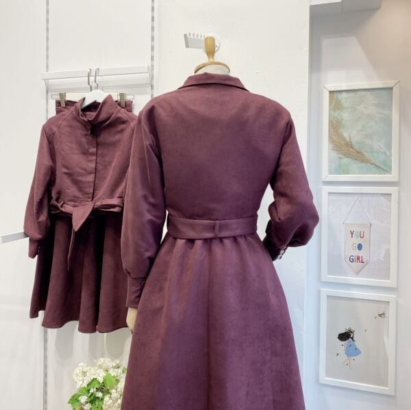 Mürdüm Nubuk Kumaş Marigold Takım