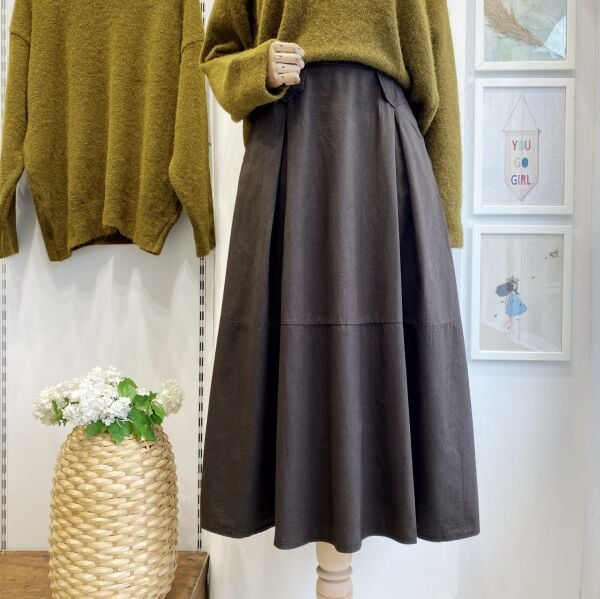 Acı Kahve Clemence Poplin Etek