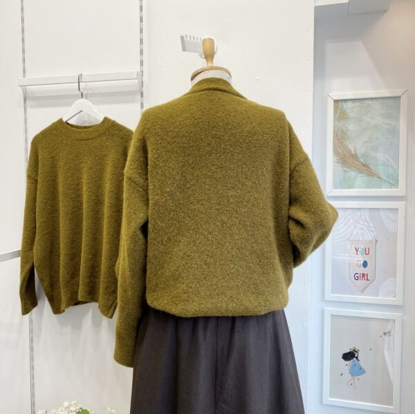 Koyu Yeşil Soline Kazak