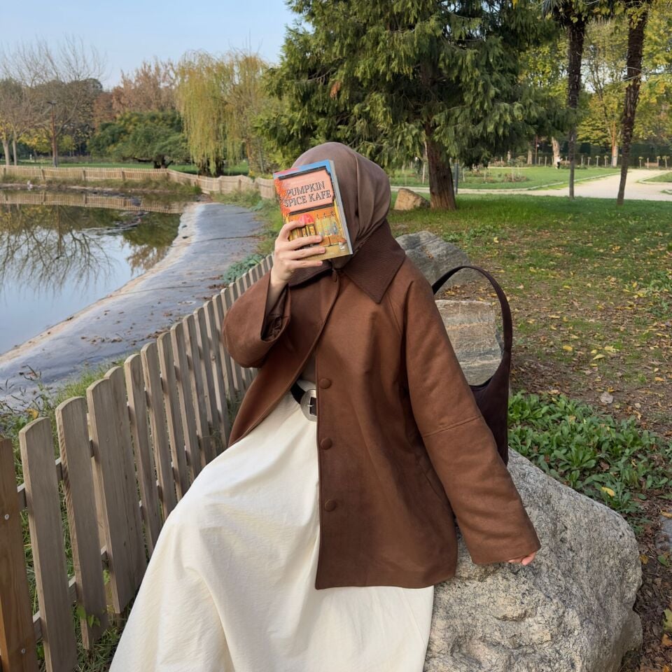 Faya Girls x Kahverengi Kuşaklı Süet Ceket