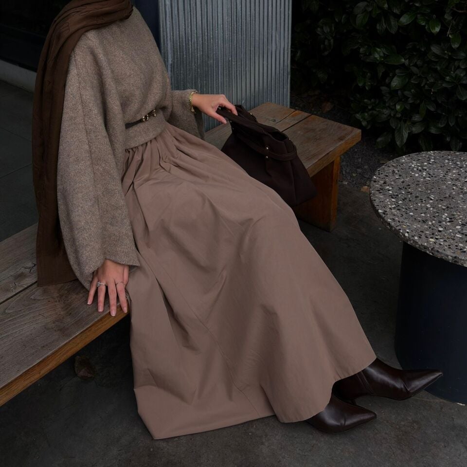 Faya Girls x Vizon Kemerli Sık Pileli Etek