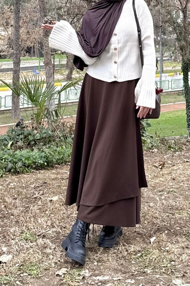 Faya Girls x Kemerli Acı Kahve Carezza Crep Etek