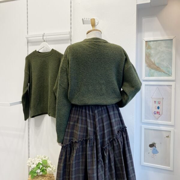 Haki Yeşili Soline Kazak