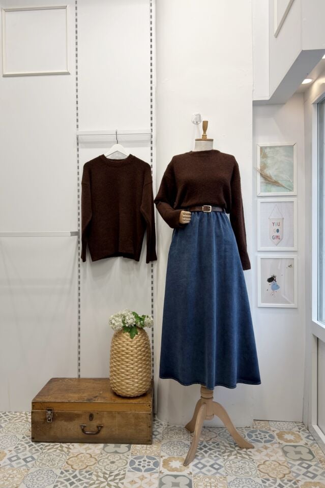 Kahverengi Soline Kazak