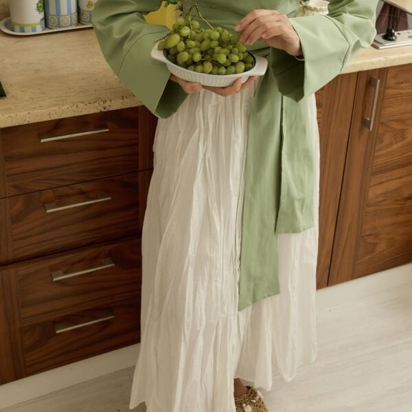 Beyaz Crush Vual Keten Etek X The Taste Of Things