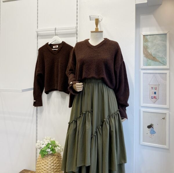 Kahverengi Segreto Kol Detaylı Kazak