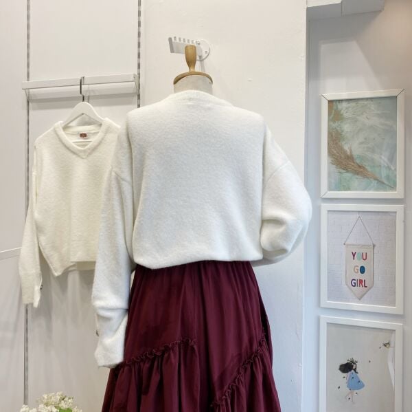 Ekru Segreto Kol Detaylı Kazak