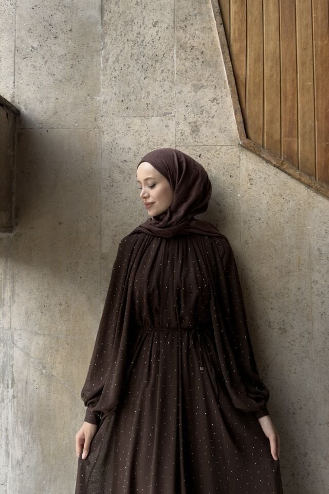 Acı Kahve Şifon Serapha Abiye