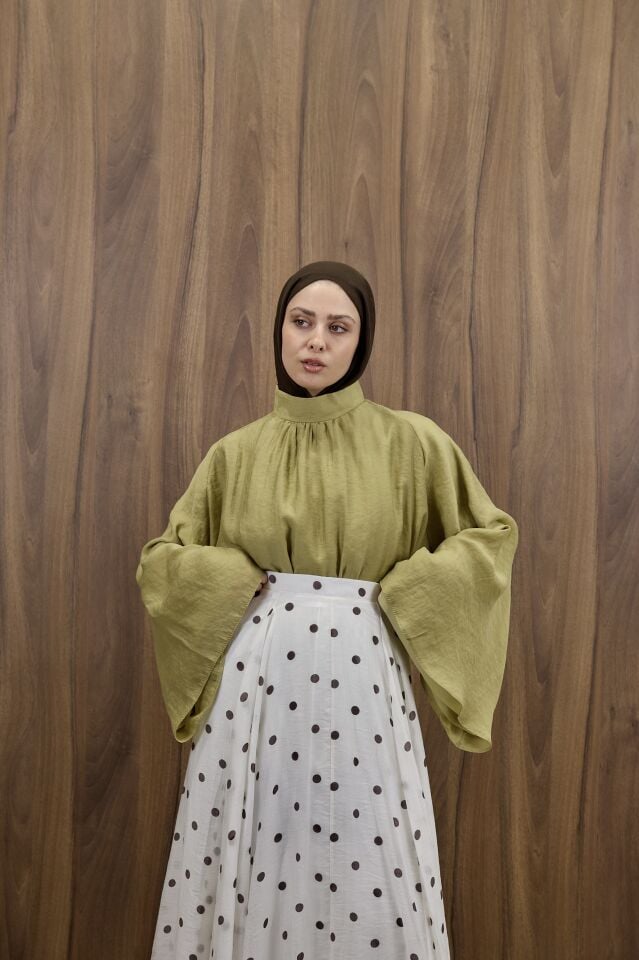 Yeşil Şifon Velissa Bluz