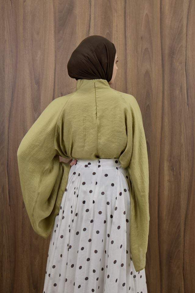 Yeşil Şifon Velissa Bluz