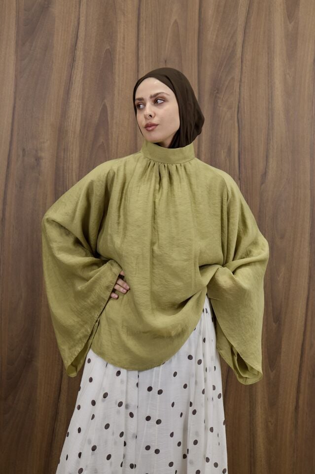 Yeşil Şifon Velissa Bluz