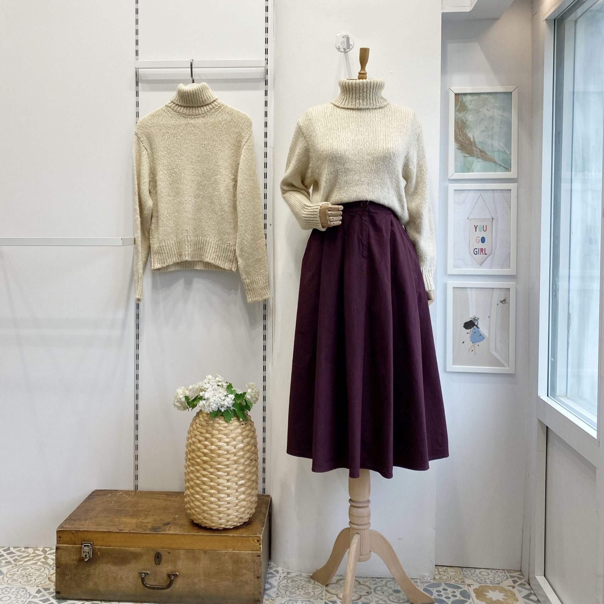 Mürdüm Poplin Kumaş Cinder Etek