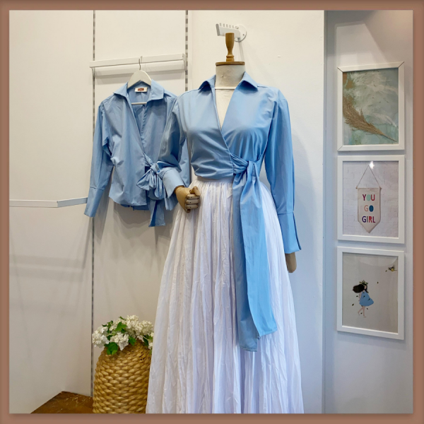 Bebe Mavisi Anvelop Model Gömlek