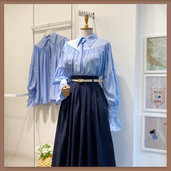 Mavi Robalı Alisia Gömlek