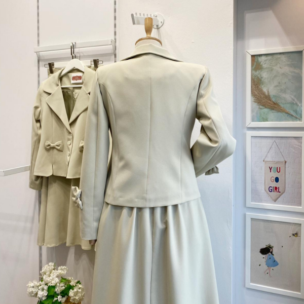 Kurdele Detaylı Su Yeşili Cordelia Takım