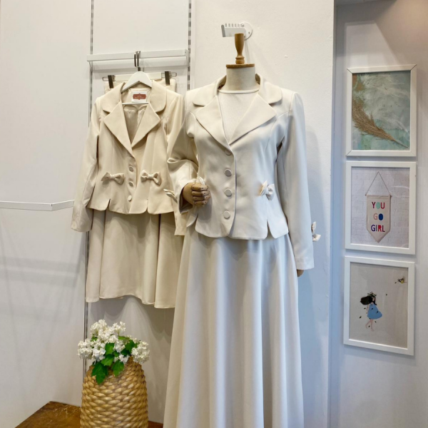 Kurdele Detaylı Krem Cordelia Takım