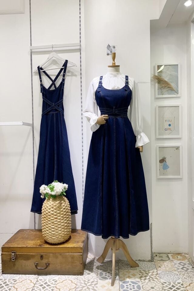 Uzun Model Özel Tasarım Kot Jile