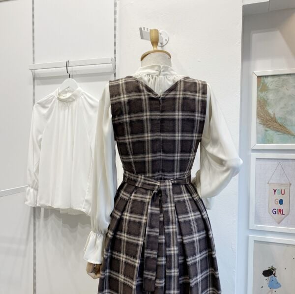 Acı Kahve Ekose Desenli Haven Jile